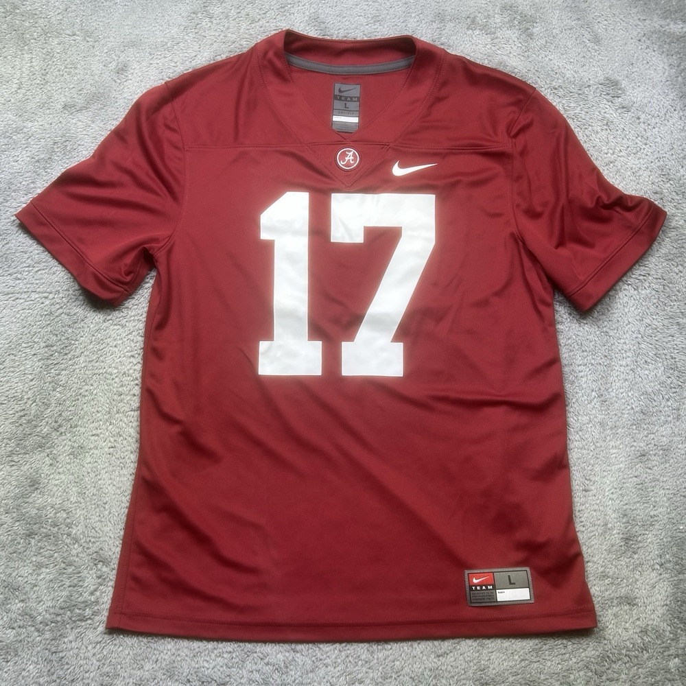 Nike Alabama Crimson Tide Tyson #17 Jersey Mens L Crimson NCAA Dri-FIT Football